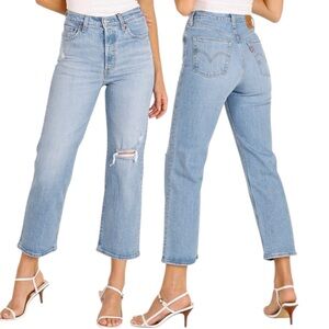 Levis Ribcage Straight Ankle Jeans Tango Fade Size 24 Vintage Fit Premium